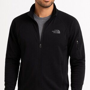 The north face black jacket. Thin and lightweight. Great for a run